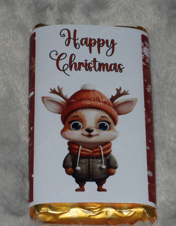 Christmas Animals Chocolate Bar Wrappers