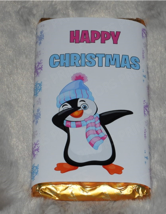 Christmas Dabbing Animals Chocolate Bar Wrappers