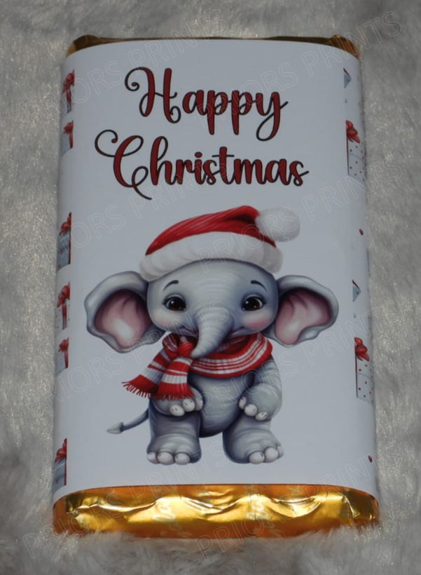 Christmas Animals Chocolate Bar Wrappers