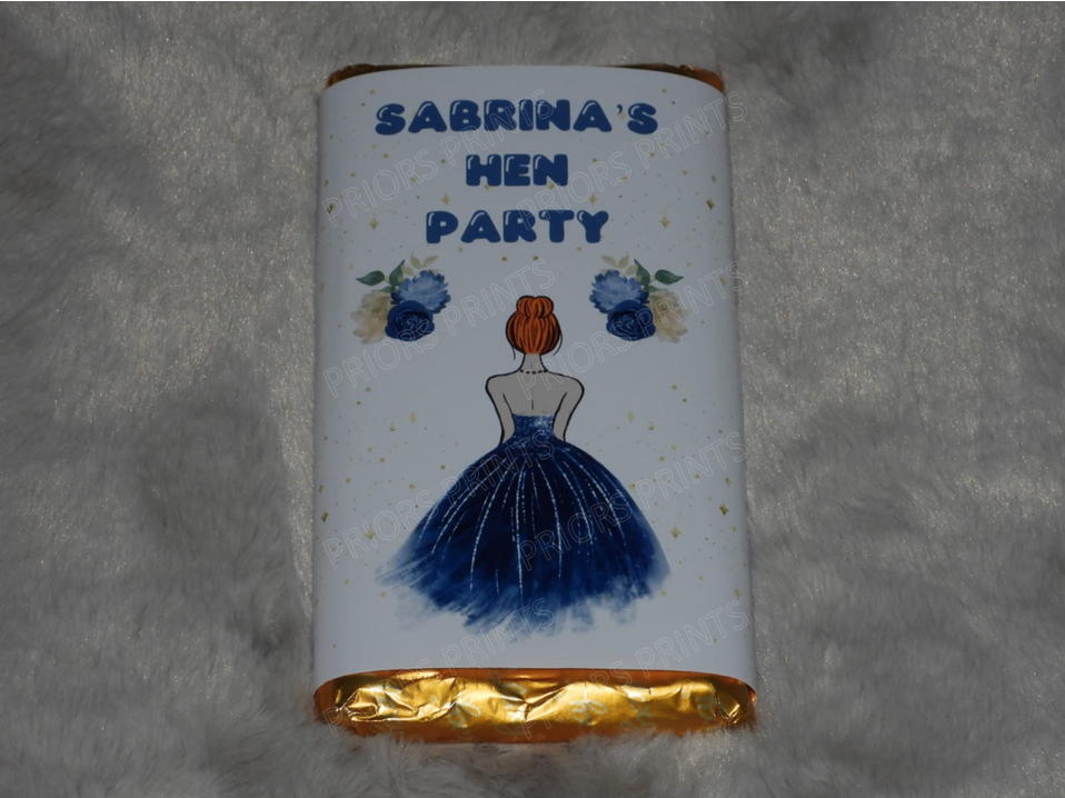 Older Style Princess Personalised Chocolate Bar Wrappers