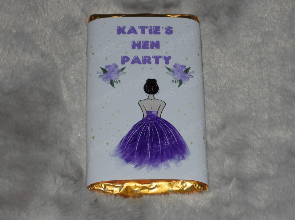 Older Style Princess Personalised Chocolate Bar Wrappers