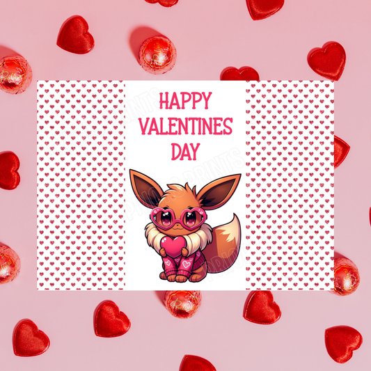 Pokemon Valentines Day Chocolate Bar Wrappers I Pikachu I Gengar I Charizard I Eevee