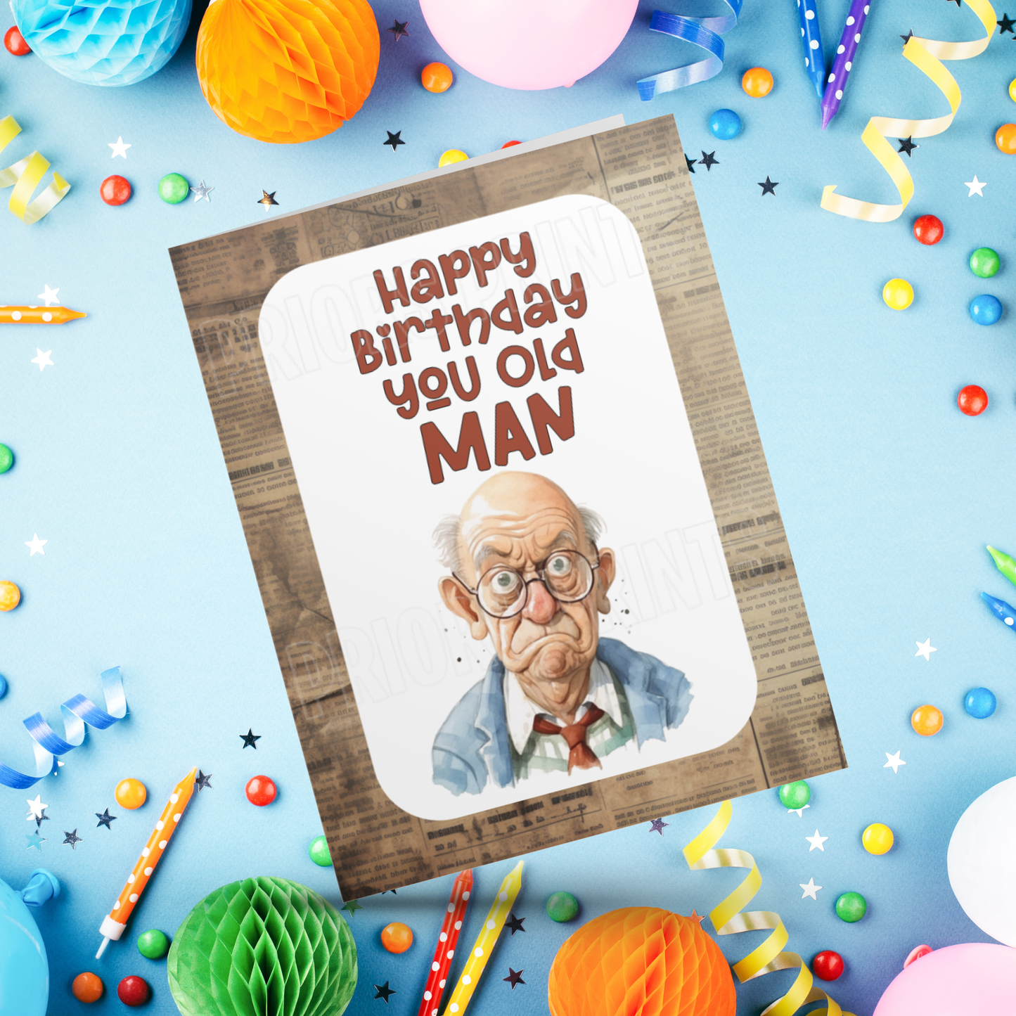 Funny Offensive Old Man Birthday Card I Old Cunt I Old Bastard I Old Git I Old Fart I Old Twat