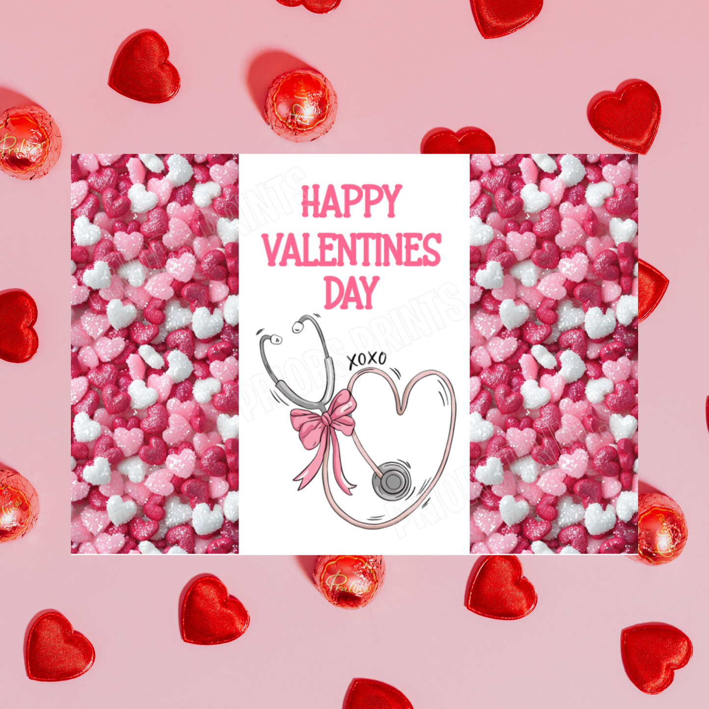 Happy Valentines Chocolate Bar Wrappers for Nurse Doctor Paramedic Midwife Medical