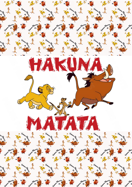 Lion King Chocolate Bar Wrapper- Plain (No Text)
