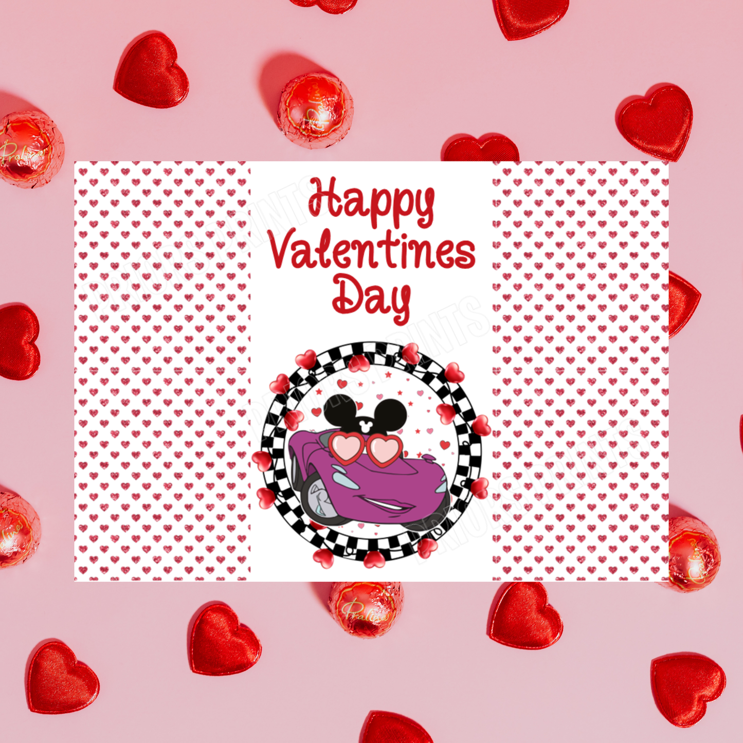 Disney Character Personalised Valentines Day Chocolate Bar Wrappers 1 I Cars I Yoda I Star Wars I Spiderman I Toy Story I Woody I Jessie I Lightening Macqueen