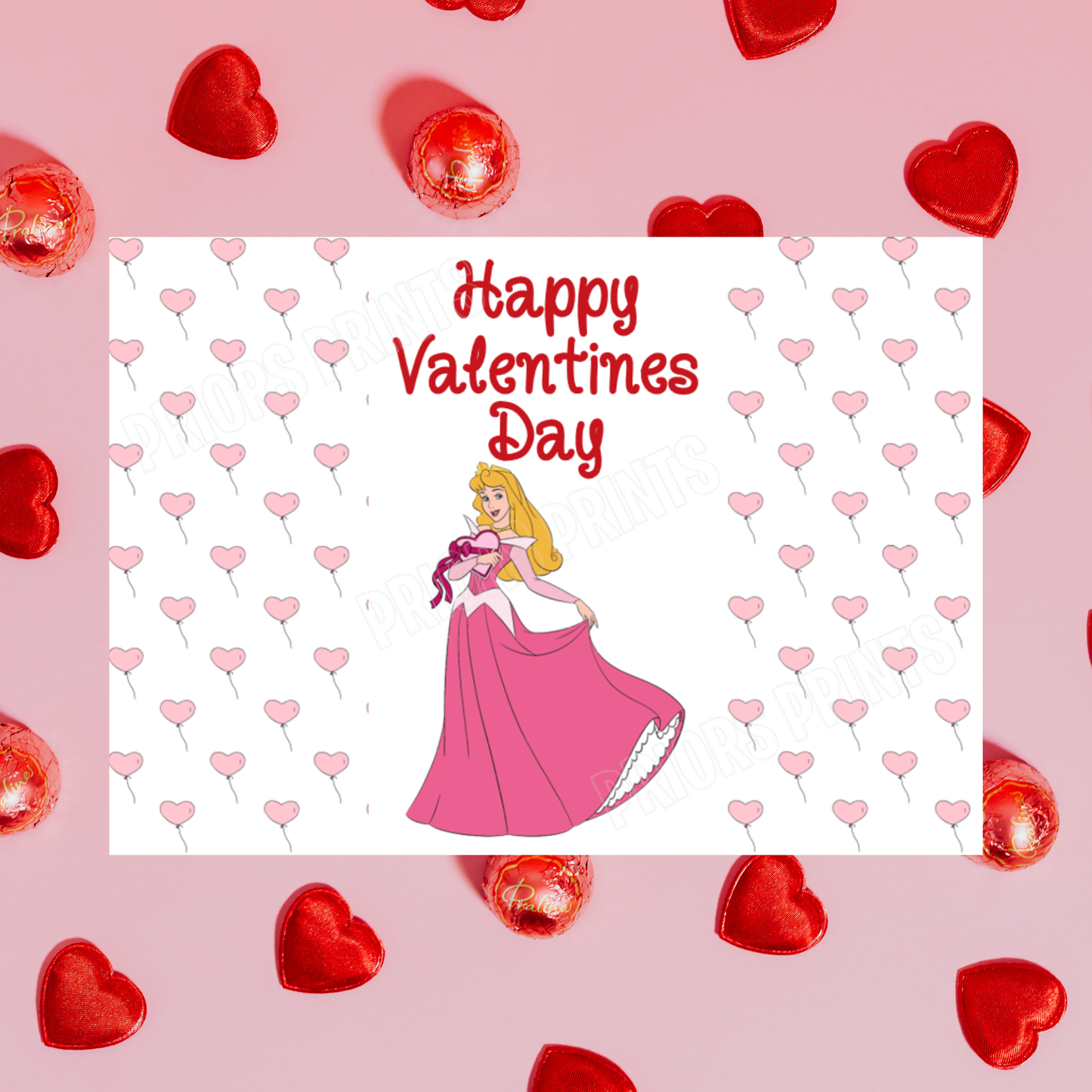 Cute Disney Princess Valentines Day Chocolate Bar Wrappers Belle I Sleeping Beauty I Little Mermaid I Tiana I Rapunzel I Ariel I Tangled