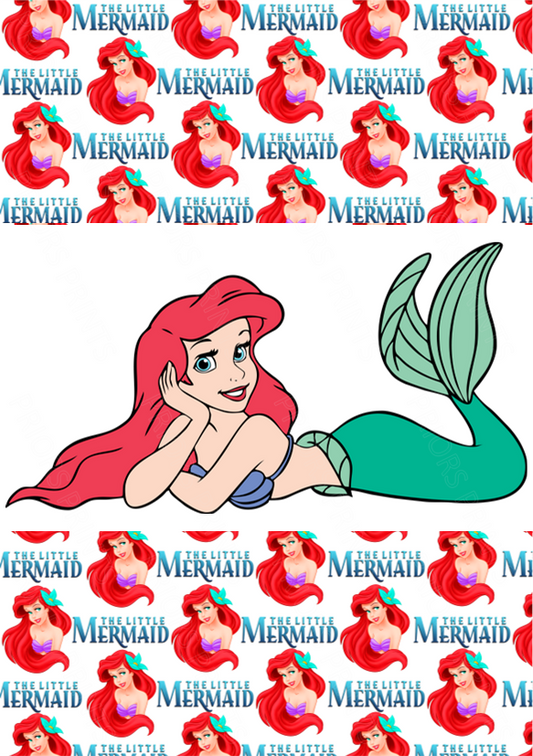 Little Mermaid Chocolate Bar Wrapper- Plain (No Text)