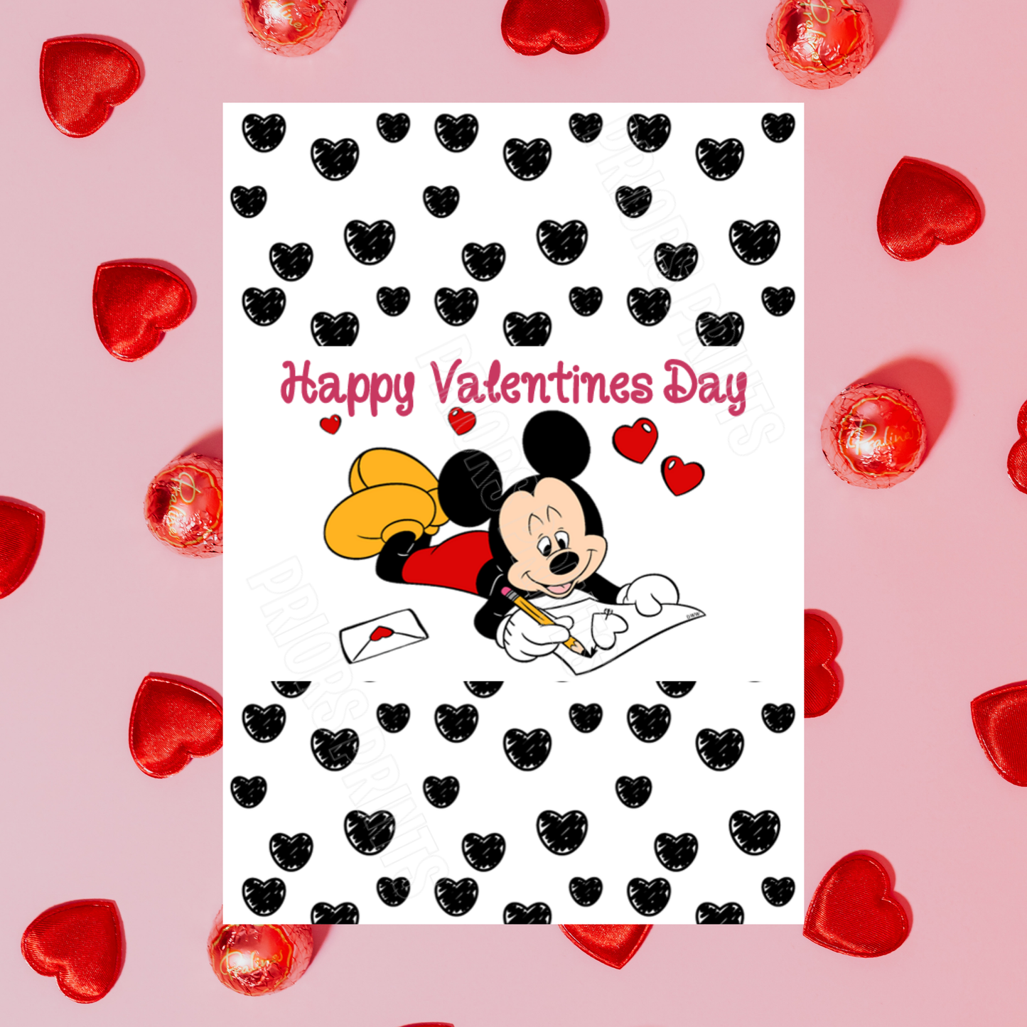 Mickey Mouse & Friends Valentines Day Chocolate Bar Wrappers I Minnie Mouse I Donald Duck I Daisy Duck I Pluto I Goofy I Disney