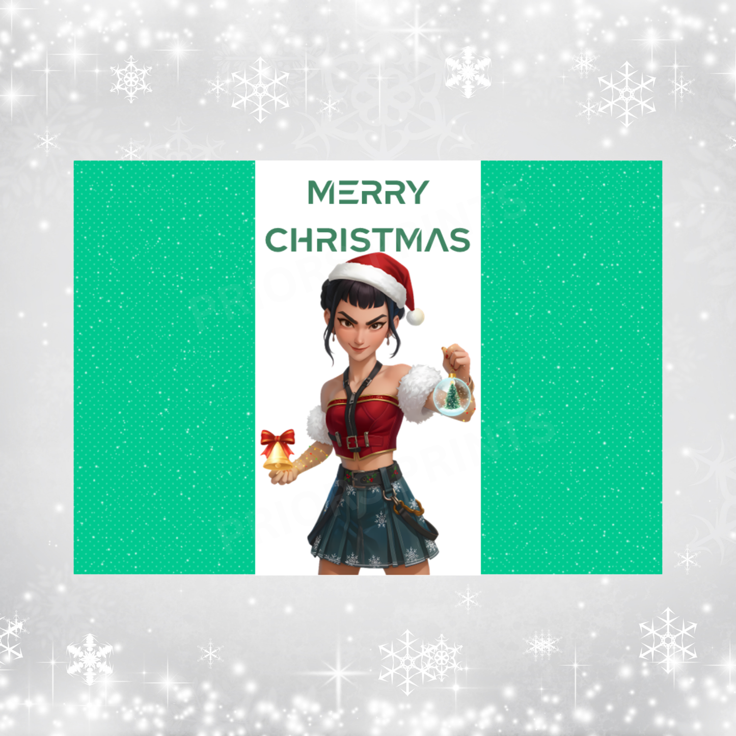 K Pop Demon Hunter Christmas Chocolate Bar Wrapper