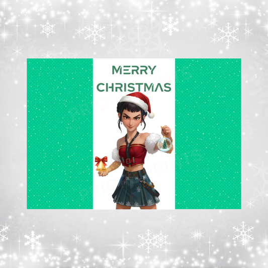 K Pop Demon Hunter Christmas Chocolate Bar Wrapper