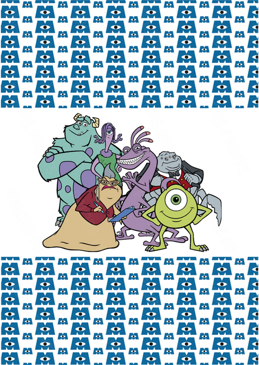 Monsters Inc Chocolate Bar Wrapper- Plain (No Text)