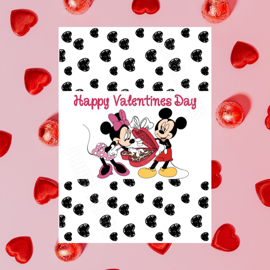 Mickey & Minnie Mouse Valentines Day Chocolate Bar Wrappers