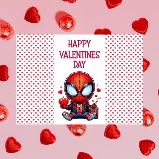 Cute Spiderman Valentines Day Chocolate Bar Wrappers