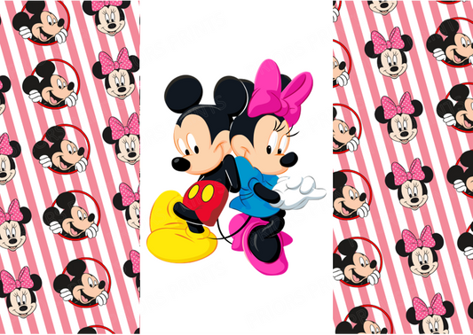 Mickey & Minnie Mouse Chocolate Bar Wrapper- Plain (No Text)
