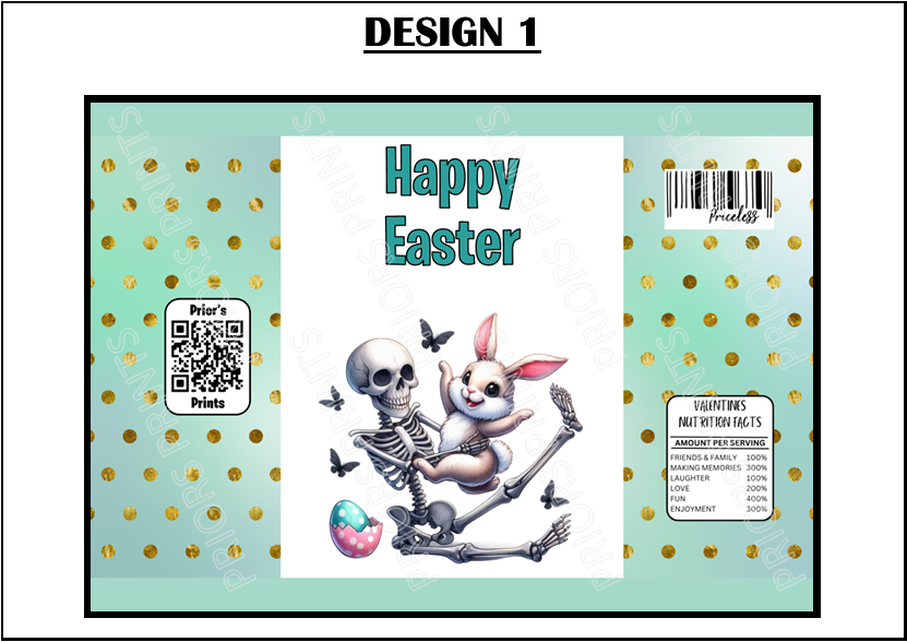 Easter Skeleton Treat Packets (Medium Sized)