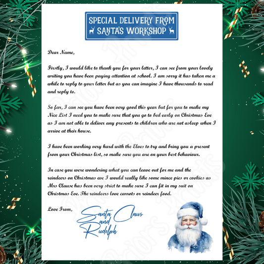 Personalised Santa Letter 3 Different Designs to choose from