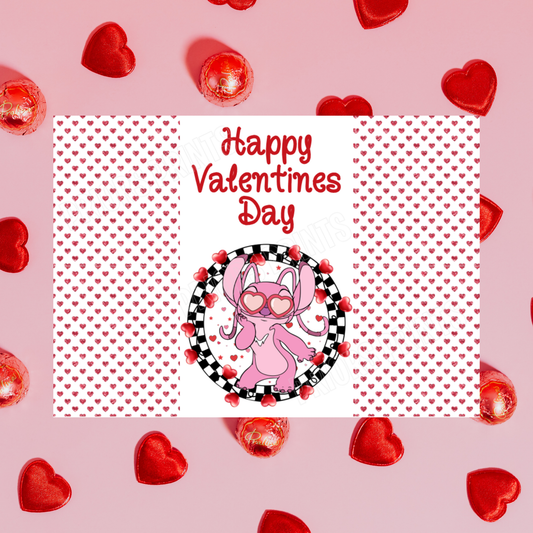 Disney Character Personalised Valentines Day Chocolate Bar Wrappers 3 I Lilo and Stitch I Beauty & The Beast I Tinkerbell I Aristocats I Sleeping Beauty Angel