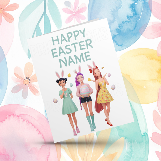 K Pop Personalised Easter Card
