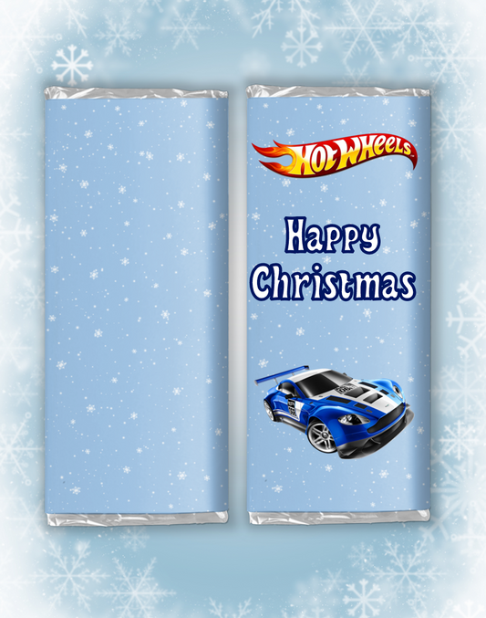 Hot Wheels Christmas Chocolate Bar Wrappers