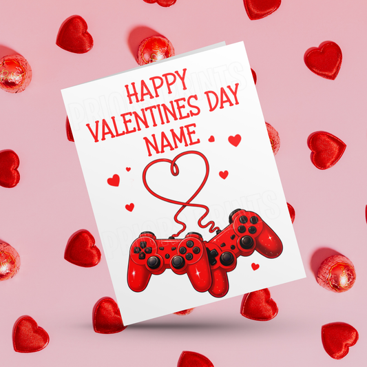 Gamer Valentines Day Card I Gaming