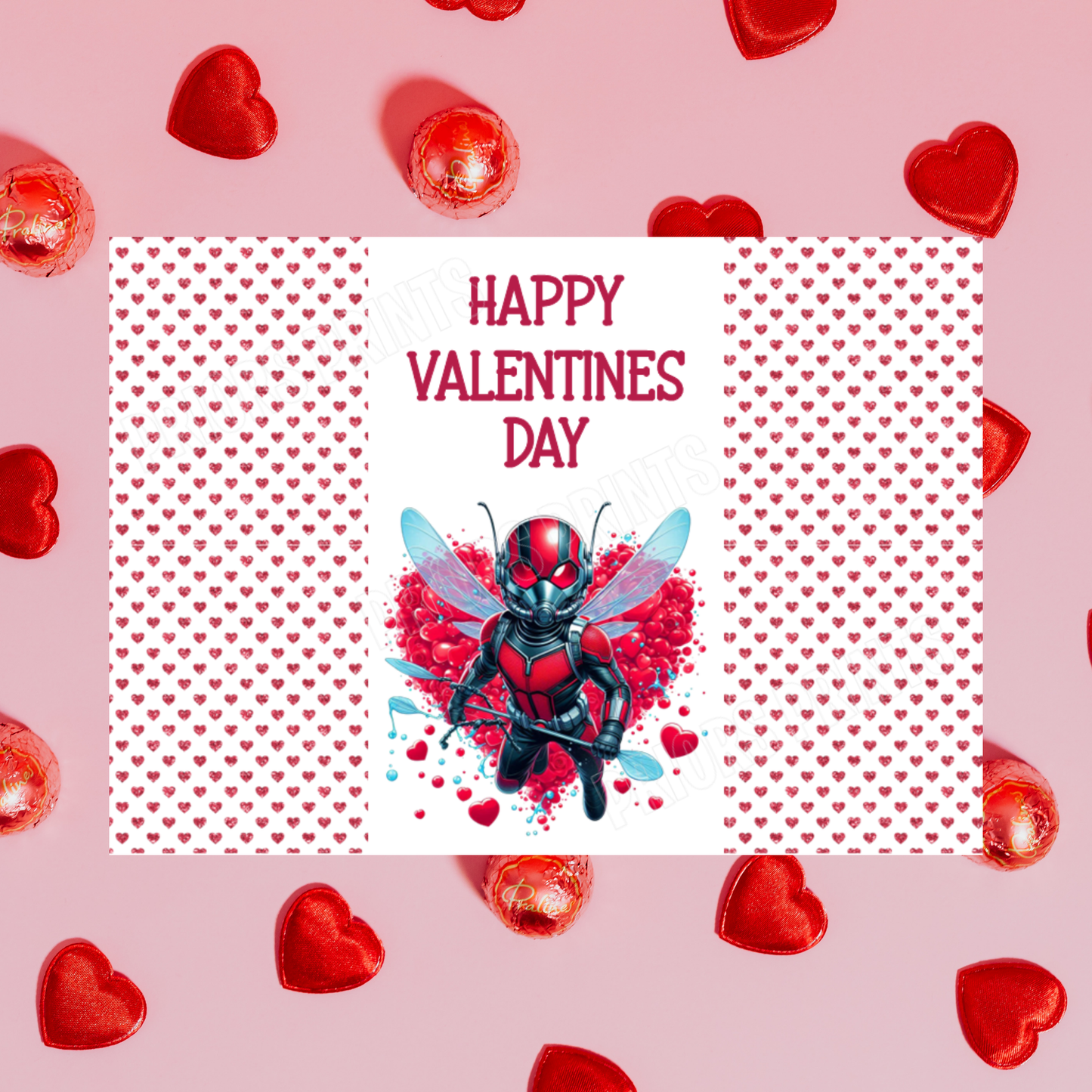 Superhero Valentines Day Chocolate Bar Wrappers Batman I Black Panther I Superman I Captain America I Hulk I Iron Man I Spiderman  Wolverine