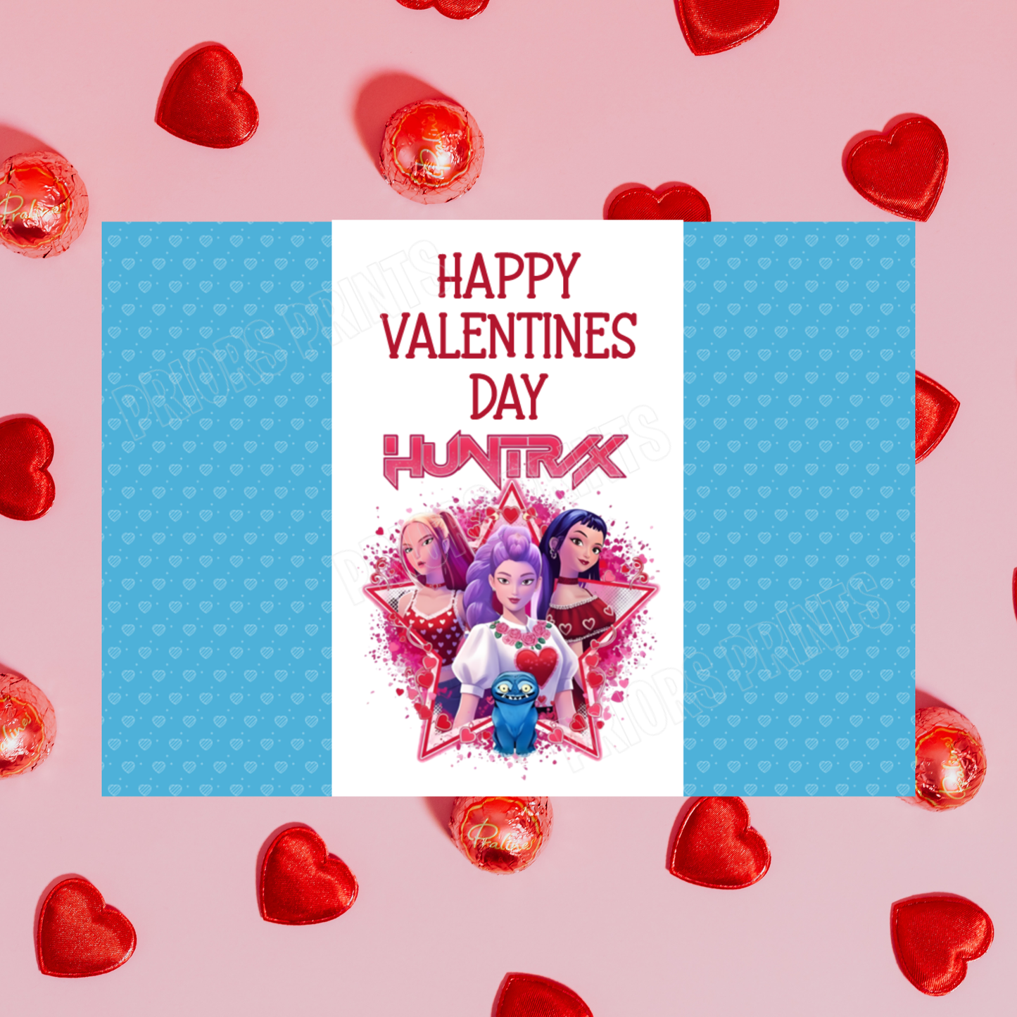 K-Pop demon Hunters Valentines Chocolate Bar Wrapper I K Pop demon Hunters I Rumi I Zoey I Mira I Huntrix I Saja Boys I Jinu I Romance