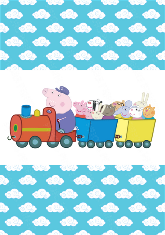 Peppa Pig Chocolate Bar Wrapper- Plain (No Text)