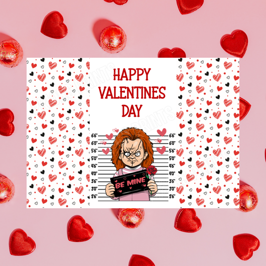 Horror Characters Valentines Day Chocolate Bar Wrapper I Freddy Krueger I Scream I Chucky I Mike Myers I Jason I Halloween I Friday The 13th