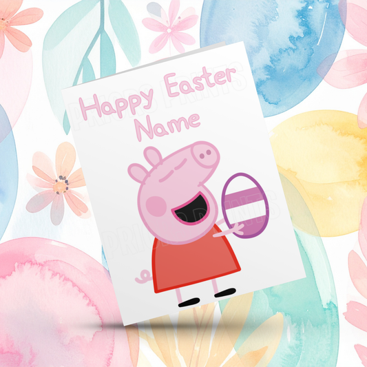 Peppa Pig Personalised Easter Card