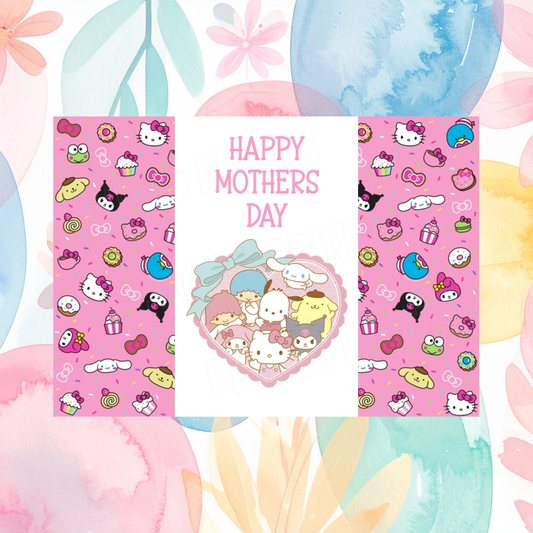 Hello Kitty & Friends Happy Mothers Day Chocolate Bar Wrapper I Sanrio I My Melody I Cinnamoroll I Kuromi I Keroppi I Badtz Muro I Pochacco I Pompompurin