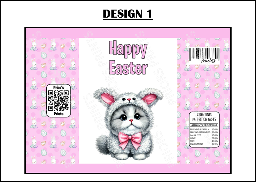 Easter Animals with Bunny Ears Treat Packets (Medium Sized)