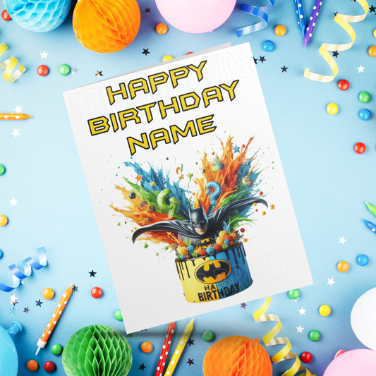 Batman Personalised Birthday Card