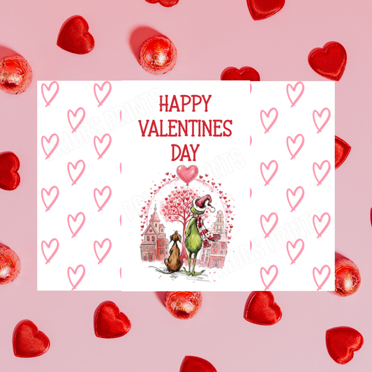 Grinch Valentines Day Chocolate Bar Wrappers I The Grinch I Cindy Lou