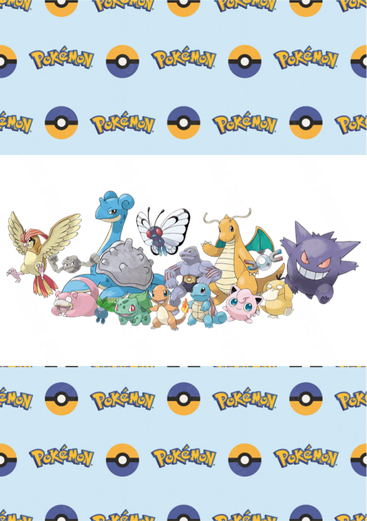 Pokemon Chocolate Bar Wrapper- Plain (No Text)