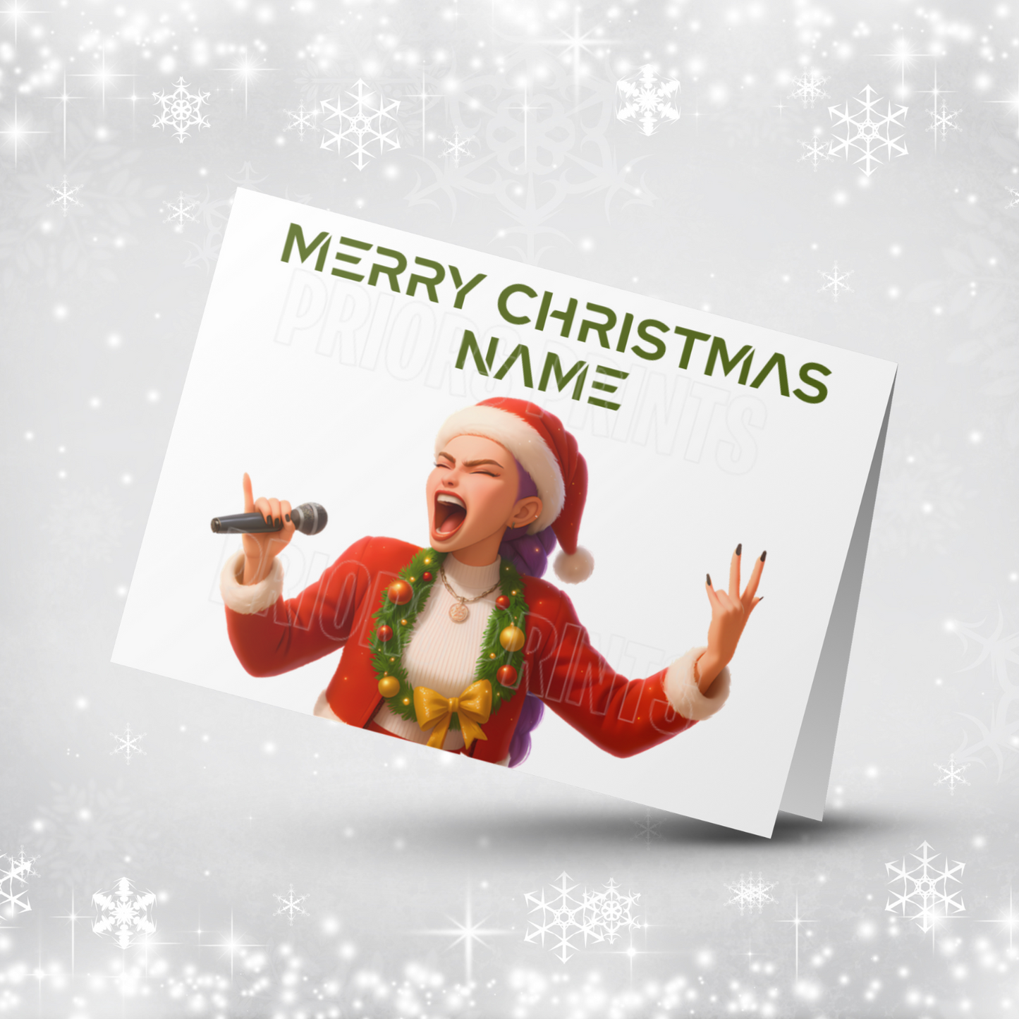 K Pop Demon Hunters Personalised Christmas Card NEW
