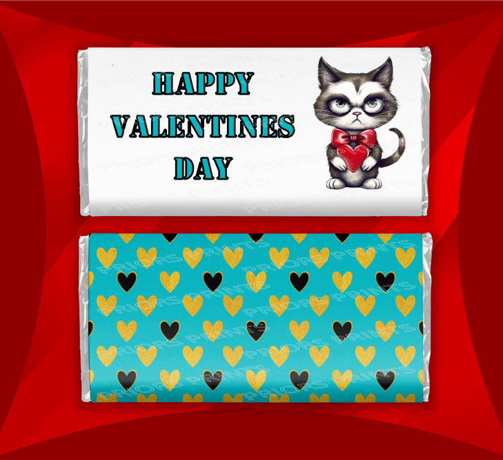 Happy Valentines Chocolate Bar Wrappers