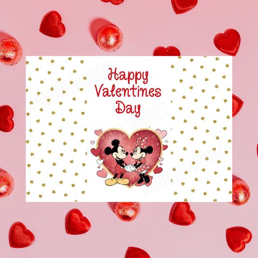 Mickey Mouse & Friends Valentines Day Chocolate Bar Wrappers I Mickey Mouse I Minnie Mouse I Donald Duck I Daisy Duck