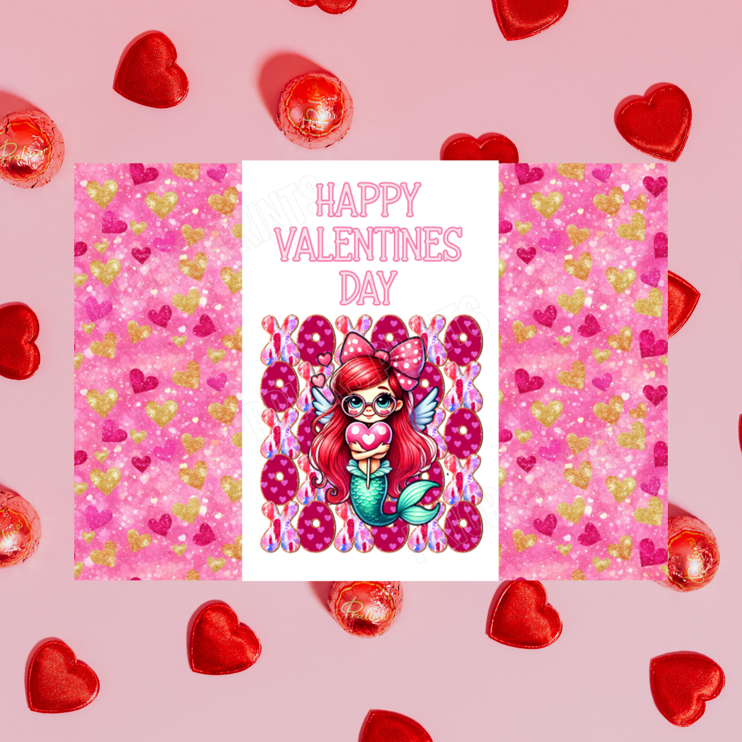 XOXOX Cute Character Valentines Day Chocolate Bar Wrappers I Ariel I Belle I Princess I Wonder Woman I Cinderella I Sleeping Beauty I Eeyore