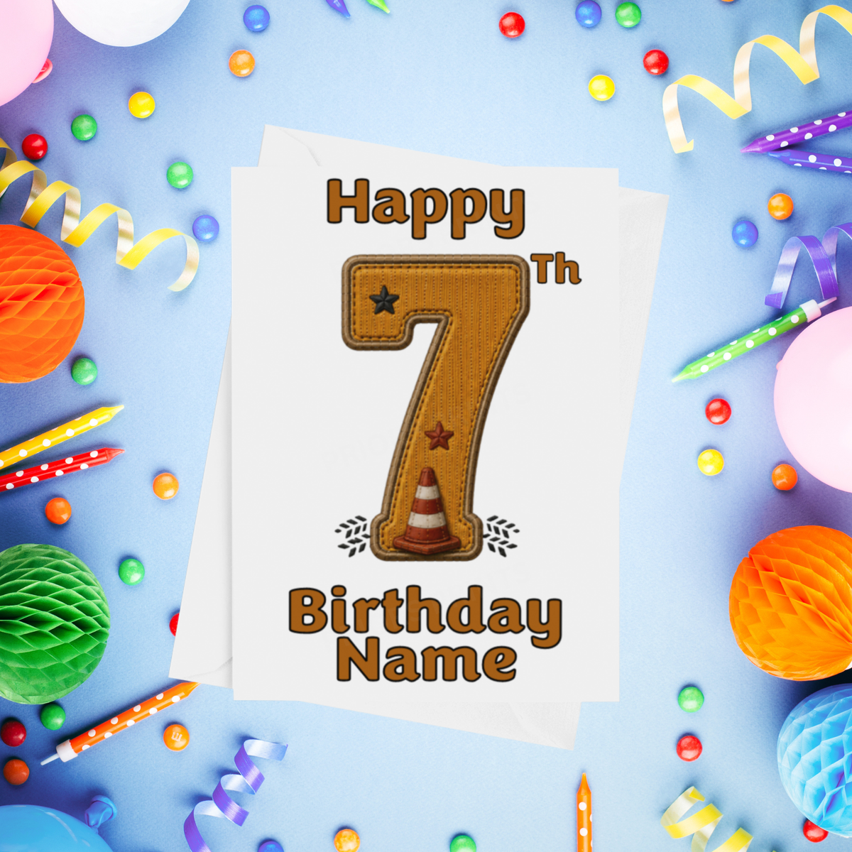 Diggers Personalised Birthday Card Ages 1-9