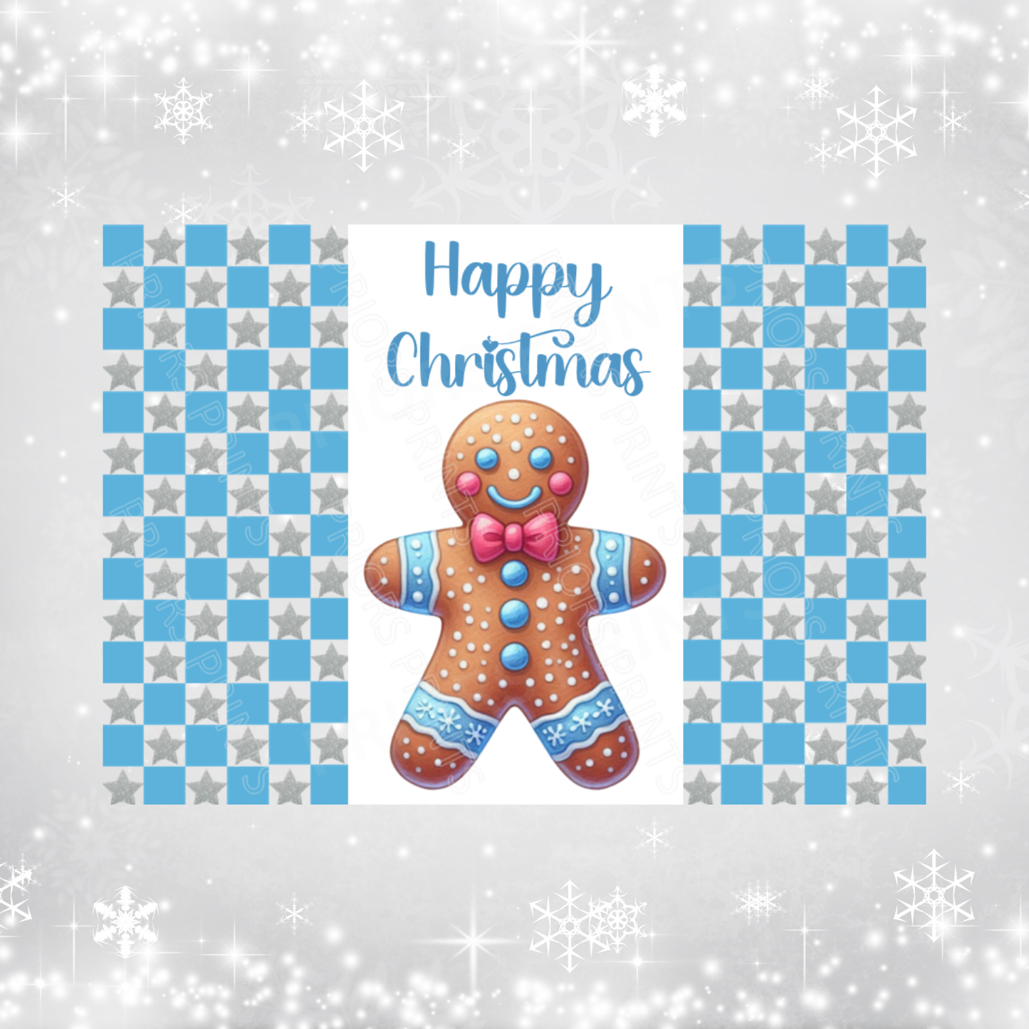 Cute Pastel Christmas Chocolate Bar Wrapper