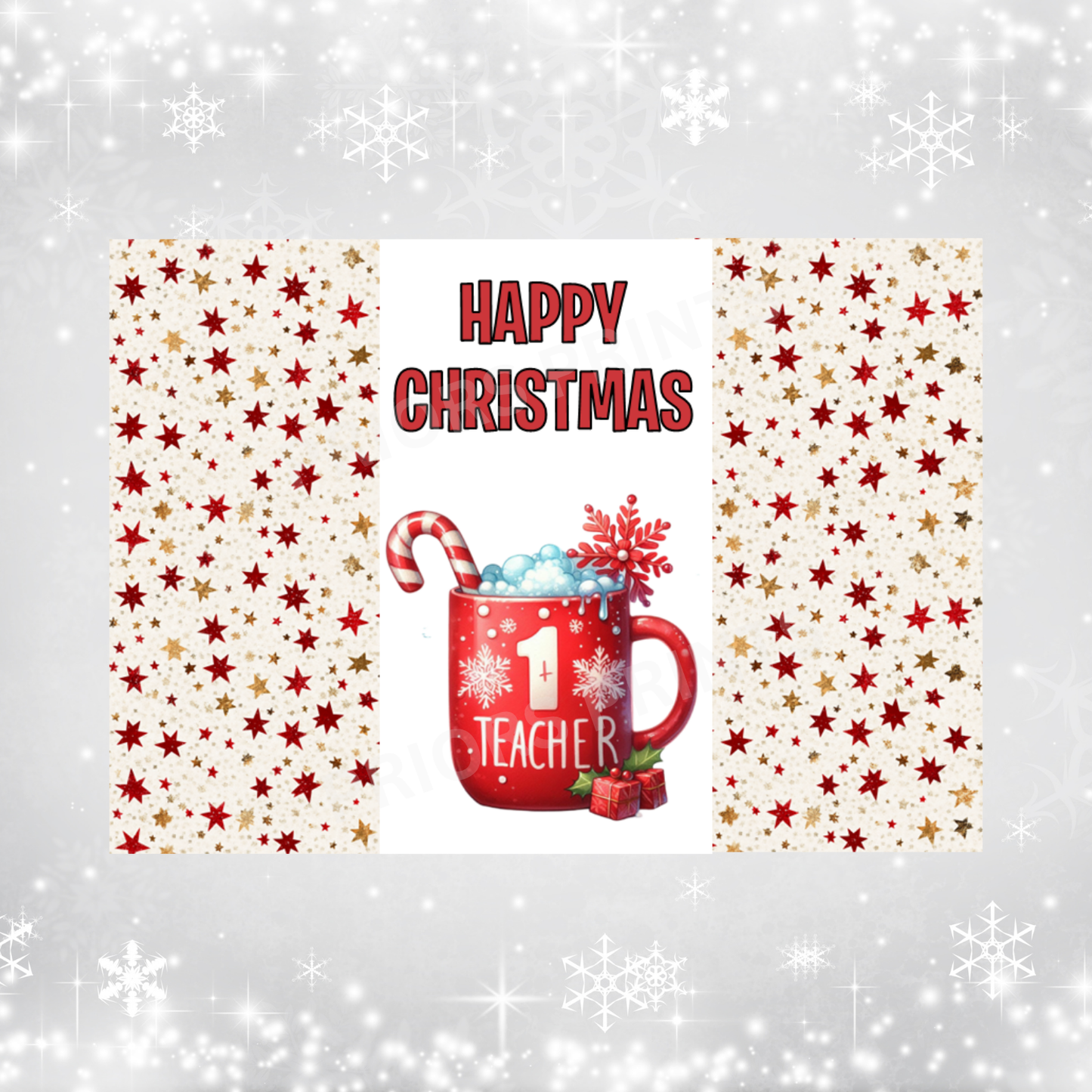 Teacher Christmas Chocolate Bar Wrapper