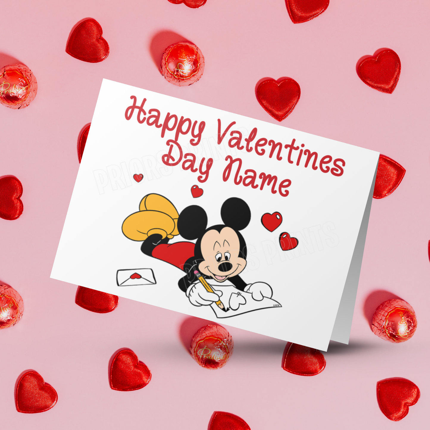 Mickey Mouse & Friends Personalised Valentines Day Card I Minnie Mouse I Donald Duck I Daisy Duck I Pluto I Goofy I Disney