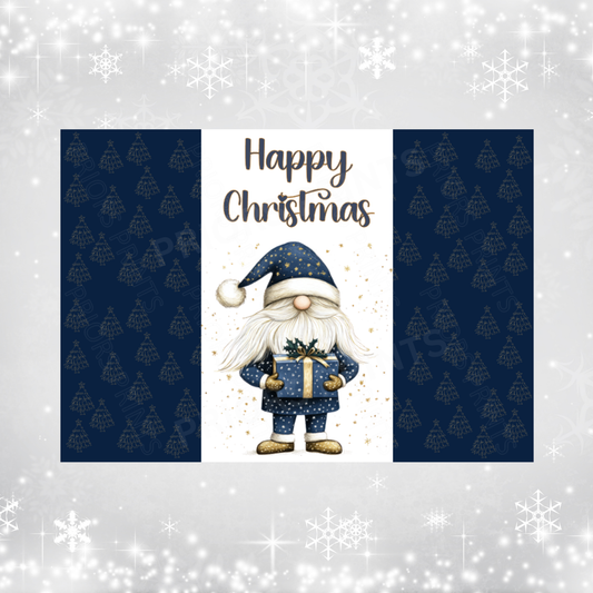 Navy & Gold Christmas Chocolate Bar Wrapper