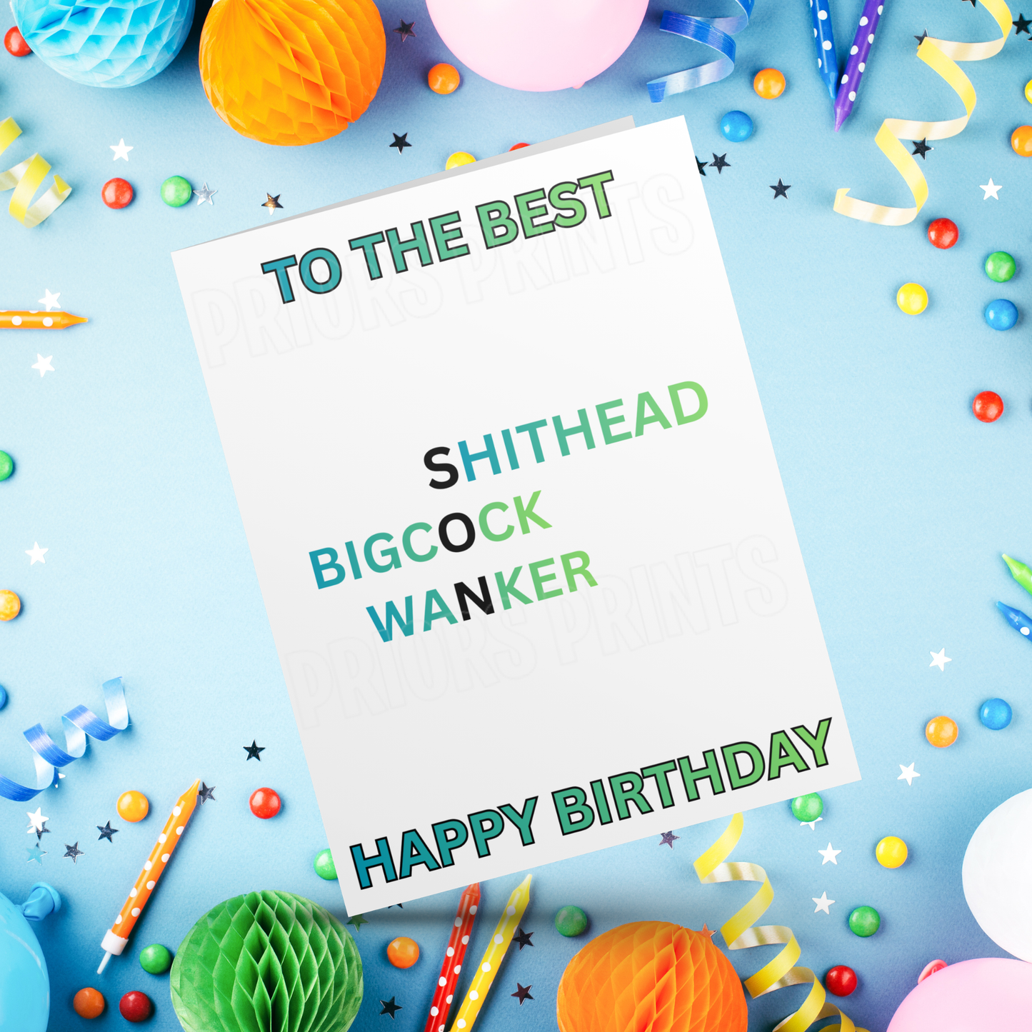 Funny/Offensive Birthday Card with Swear Words for Family Members Mum I Dad I Brother I Sister I Grandad I Daughter I Niece I Son I Nephew