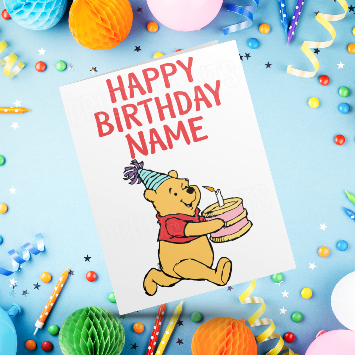Winnie The Pooh & Friends Personalised Birthday Card