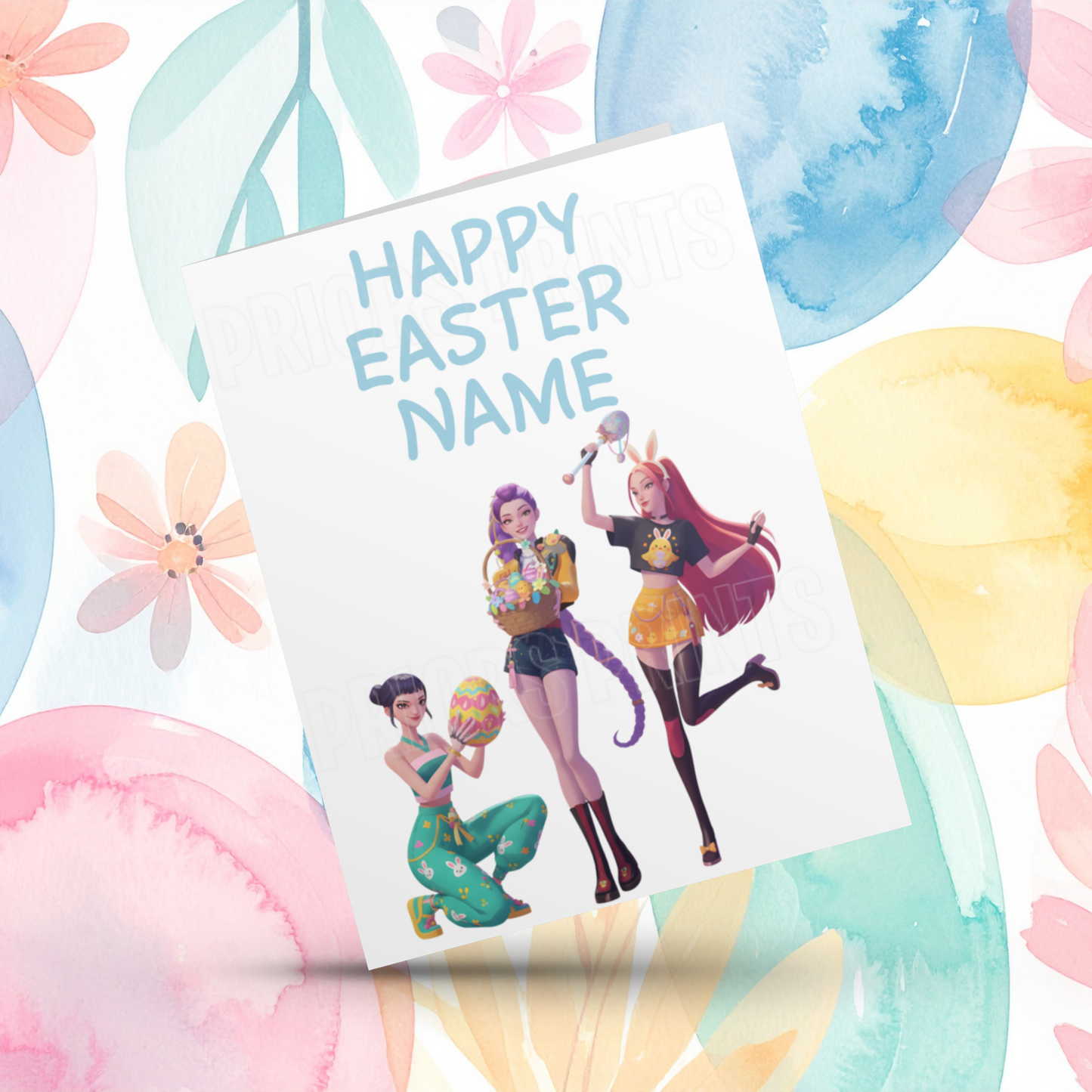 K Pop Personalised Easter Card
