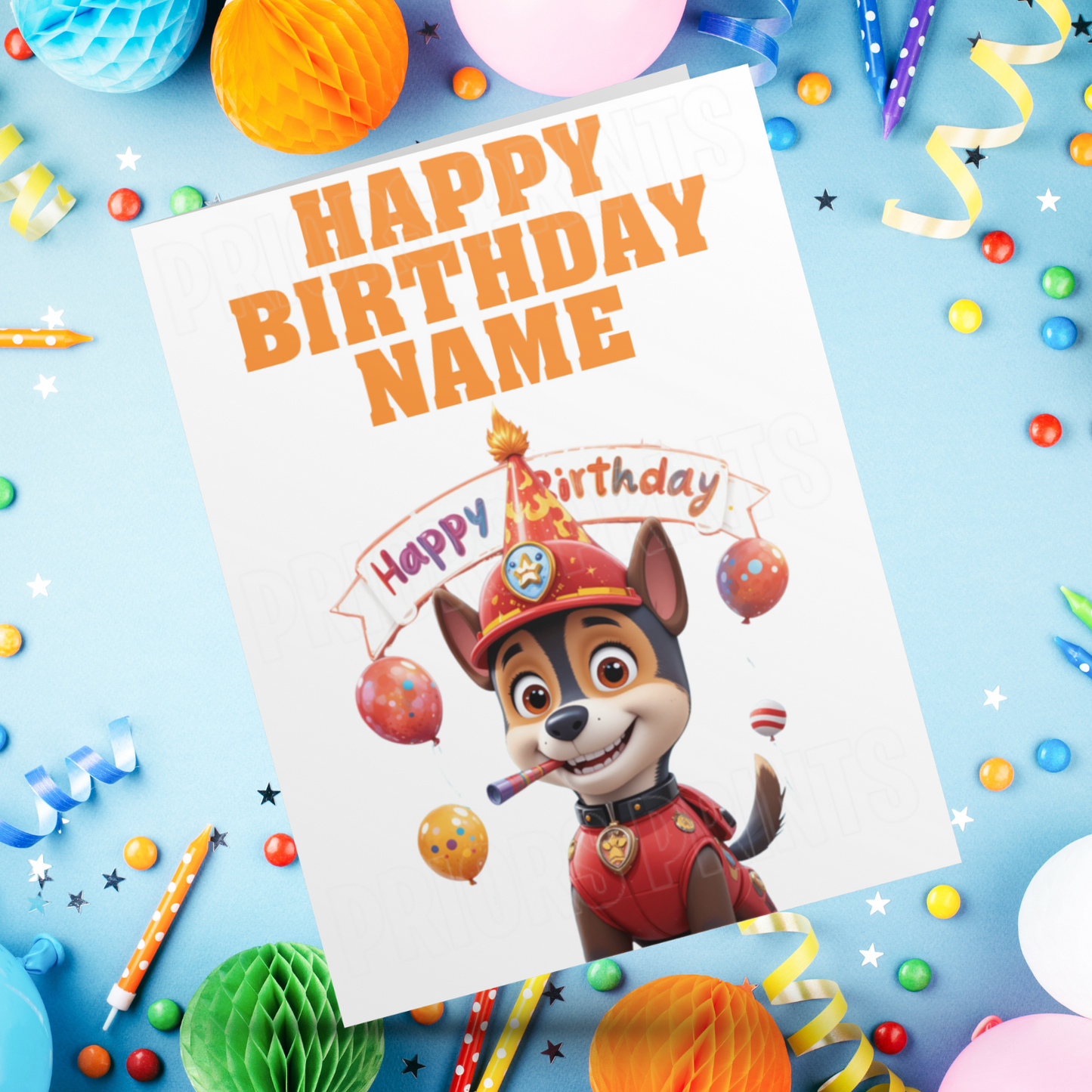Personalised Paw Patrol Birthday Card