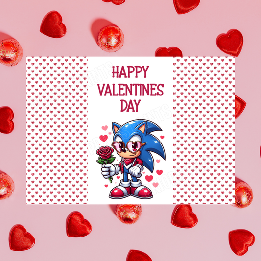 Sonic The Hedgehog Valentines Day Chocolate Bar Wrapper