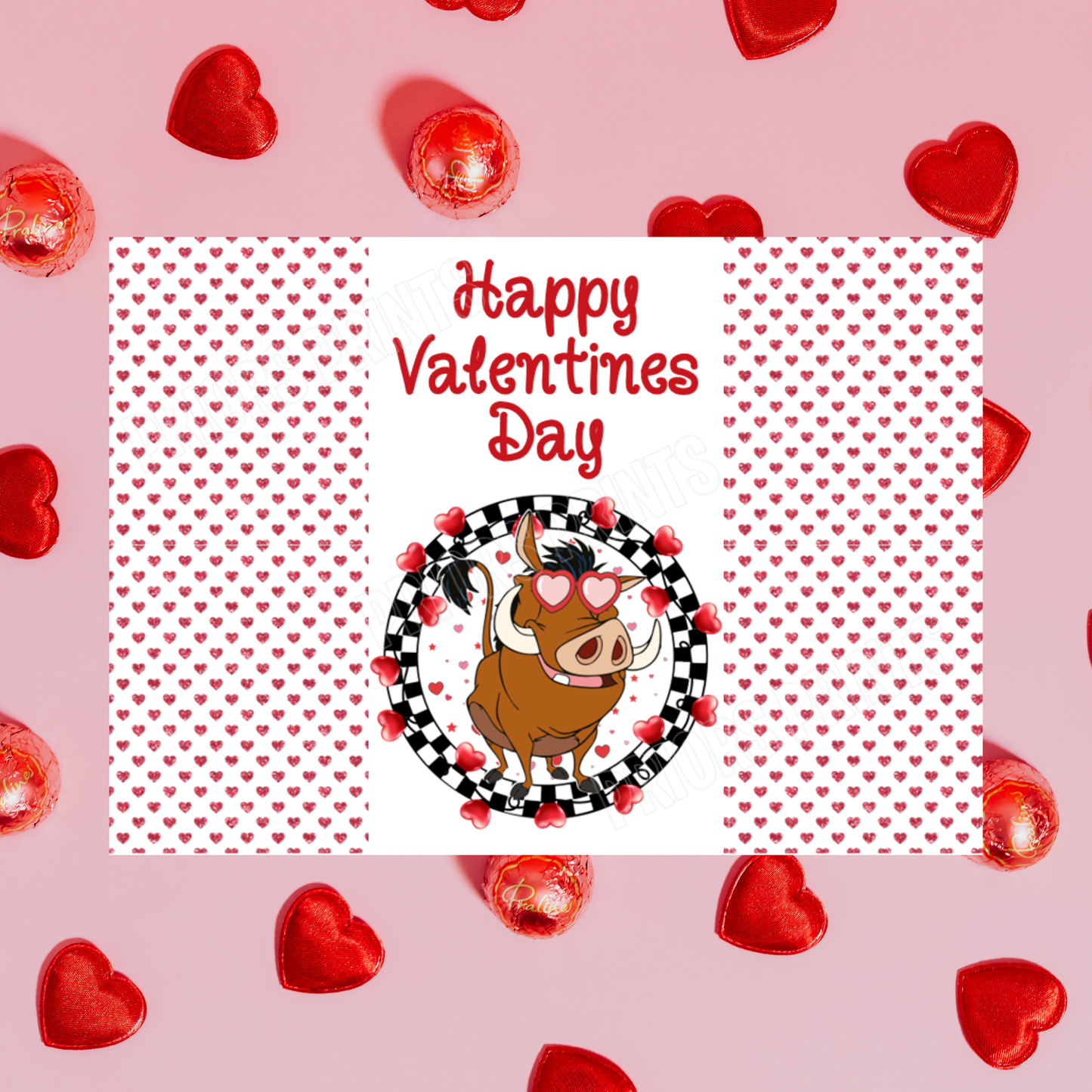 Disney Character Personalised Valentines Day Chocolate Bar Wrappers 2 I Minnie I Mickey I Winnie The Pooh I Lion King I Lady & The Tramp I Dumbo I Pluto